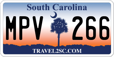 SC license plate MPV266