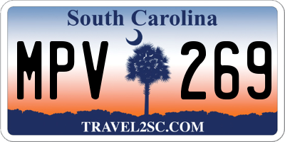 SC license plate MPV269
