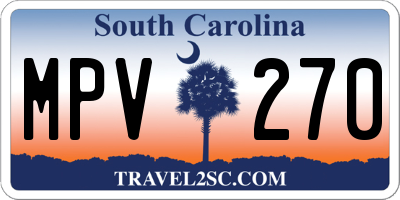 SC license plate MPV270