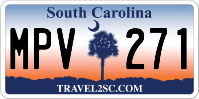 SC license plate MPV271