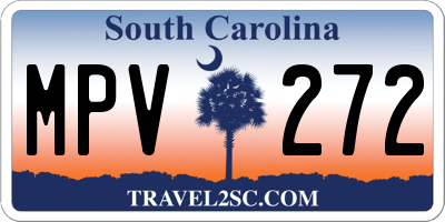 SC license plate MPV272