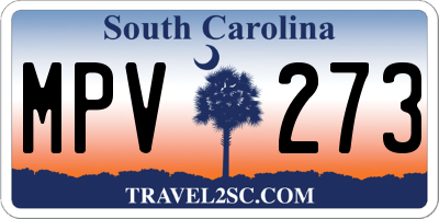 SC license plate MPV273