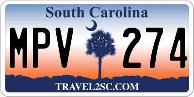 SC license plate MPV274