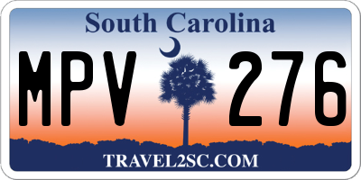 SC license plate MPV276