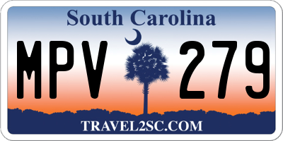 SC license plate MPV279