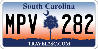 SC license plate MPV282