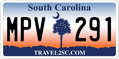 SC license plate MPV291