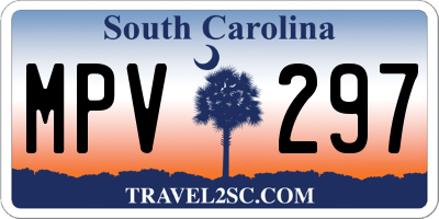 SC license plate MPV297
