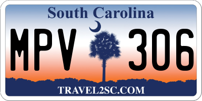SC license plate MPV306