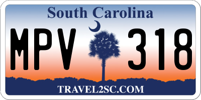 SC license plate MPV318