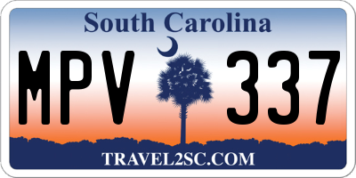 SC license plate MPV337