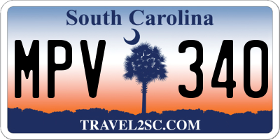 SC license plate MPV340