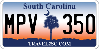 SC license plate MPV350