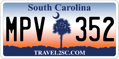 SC license plate MPV352