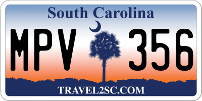 SC license plate MPV356