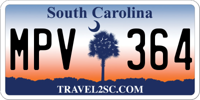 SC license plate MPV364