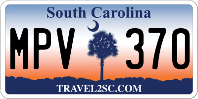 SC license plate MPV370
