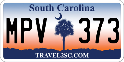 SC license plate MPV373