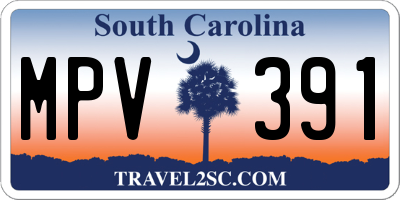 SC license plate MPV391