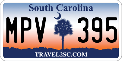 SC license plate MPV395