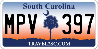 SC license plate MPV397