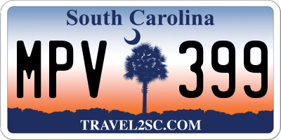 SC license plate MPV399