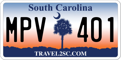SC license plate MPV401