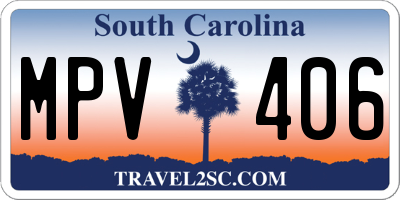 SC license plate MPV406