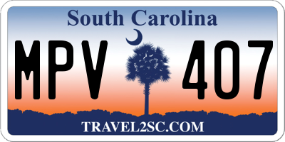 SC license plate MPV407