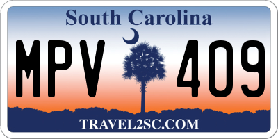 SC license plate MPV409