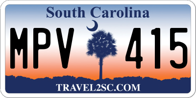 SC license plate MPV415