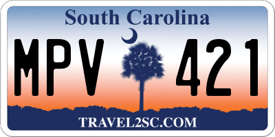 SC license plate MPV421