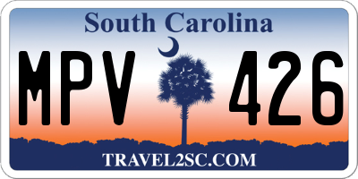 SC license plate MPV426