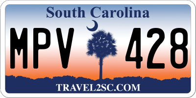 SC license plate MPV428