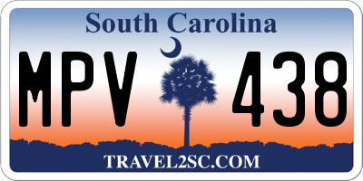 SC license plate MPV438