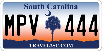 SC license plate MPV444