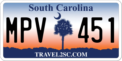 SC license plate MPV451