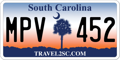 SC license plate MPV452
