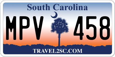 SC license plate MPV458