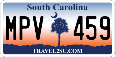 SC license plate MPV459