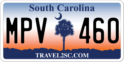 SC license plate MPV460