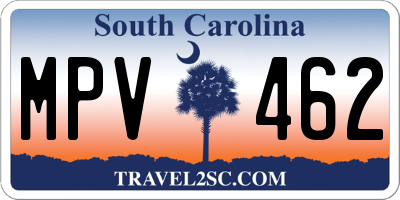 SC license plate MPV462