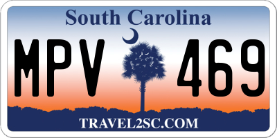 SC license plate MPV469