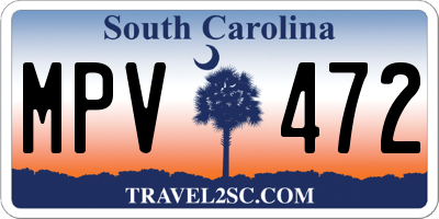 SC license plate MPV472