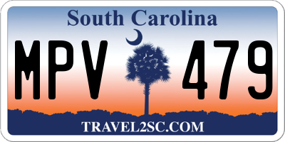 SC license plate MPV479