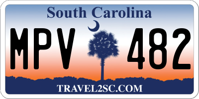 SC license plate MPV482
