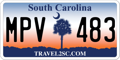 SC license plate MPV483