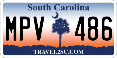 SC license plate MPV486
