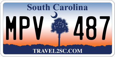 SC license plate MPV487
