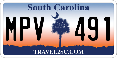 SC license plate MPV491